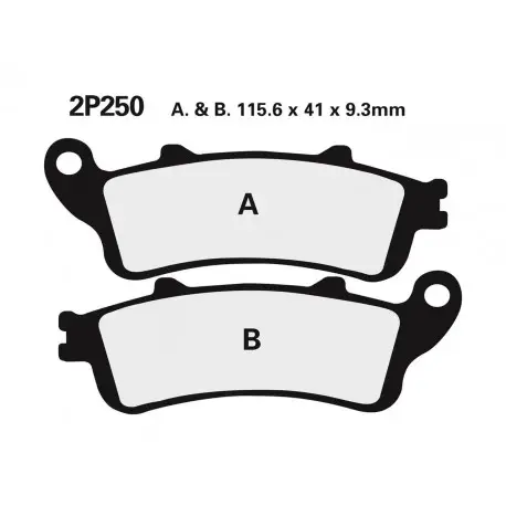 Jusqu’à Épuisement Des Stocks Plaquettes de frein NISSIN route /Off-Road métal fritté - 2P-250ST-F1