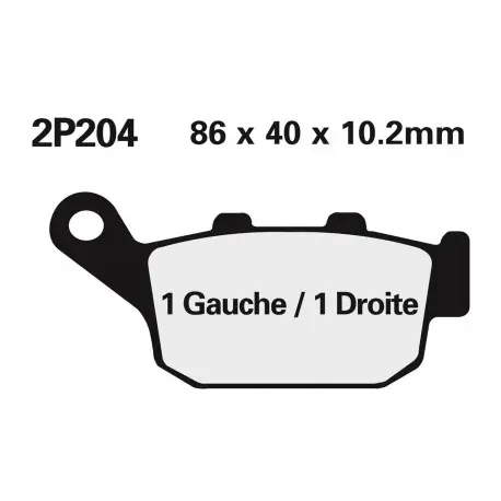 Plaquettes de frein NISSIN Off-Road semi-métallique - 2P-204GS Commander Vite