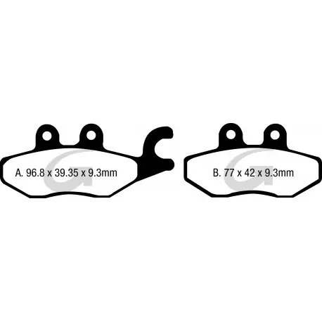 Plaquettes de frein moto organique GOODRIDGE G363SC Produit De Marque