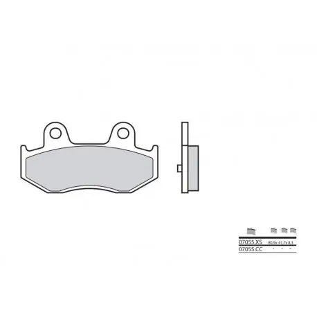 Plaquettes de frein BREMBO Scooter métal fritté - 07055XS Retour Gratuit