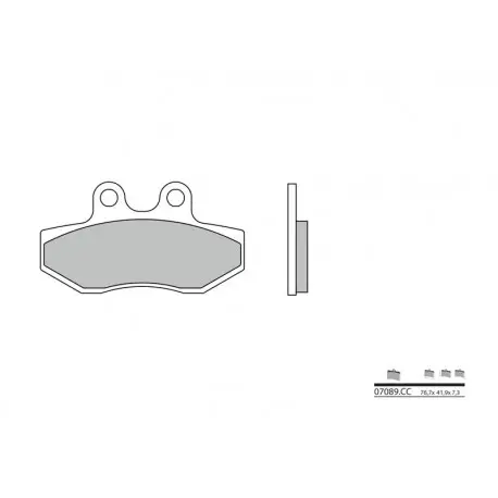 Must-Have Plaquettes de frein BREMBO Scooter carbone céramique - 07089CC