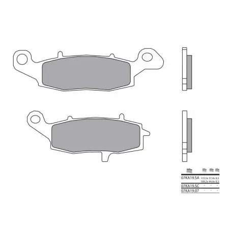 Plaquettes de frein BREMBO route métal fritté - 07KA19LA Nouvelle Collection