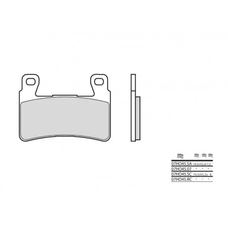 Plaquettes de frein BREMBO route carbone céramique - 07HO4507 Nouvelle Collection