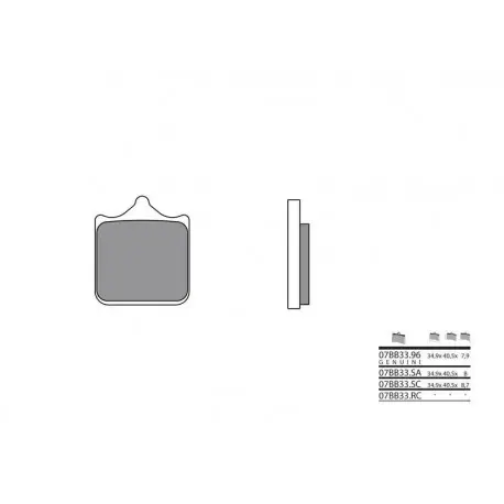 Satisfait Ou Remboursé Plaquettes de frein BREMBO carbone céramique - 07BB33RC