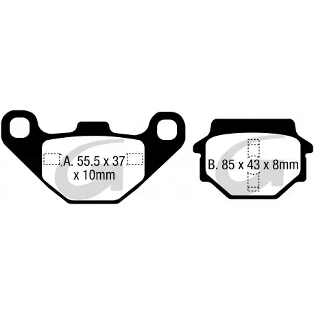 Plaquettes de frein arrière moto organique GOODRIDGE G238ST Commande En Gros