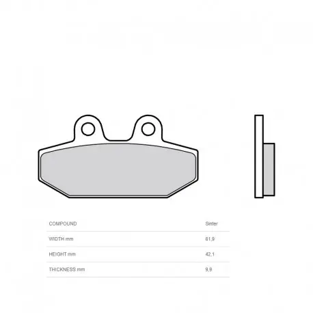 Vente Directe Plaquettes de frein BREMBO métal fritté - 07HD23SP
