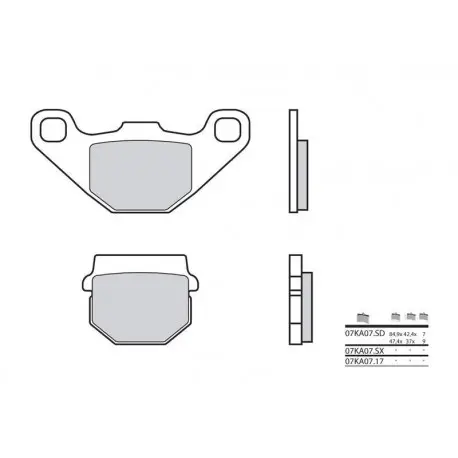 Plaquettes de frein BREMBO Off-Road métal fritté - 07KA07SX Vente Directe