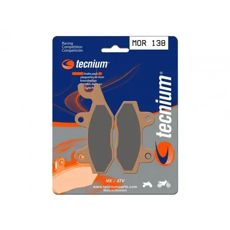 Plaquettes de frein TECNIUM Racing MX/Quad métal fritté - MOR138 Nouveauté