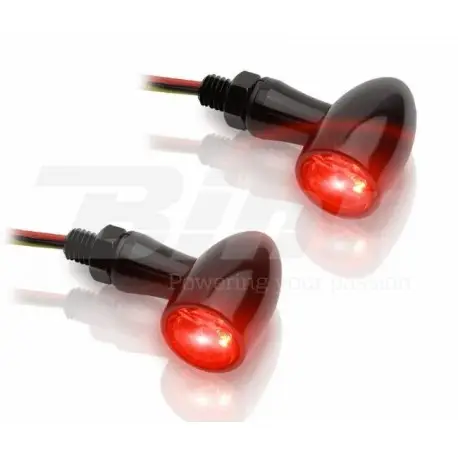 Livraison Express Clignotants moto universel LED V-PARTS alu avec feu arrière intégré