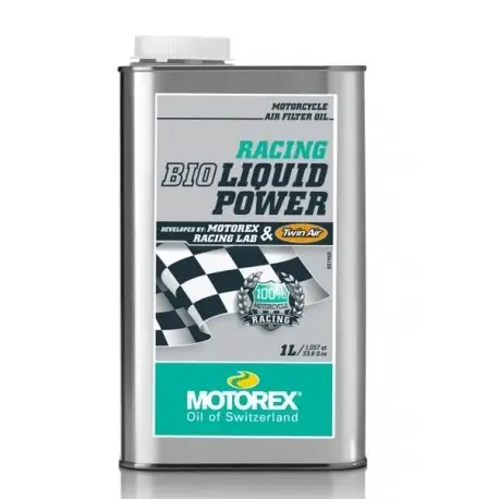 Huile filtre à air MOTOREX Racing Liquid Bio Power – 1L Expédition Rapide