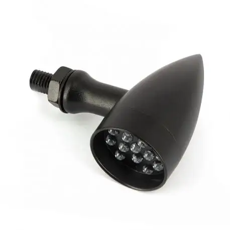 Acheter Direct Paire de Mini Clignotants Acier LED Noir Bullit