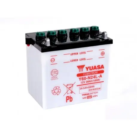 Haute Qualité Batterie moto YUASA Y60-N24L-A