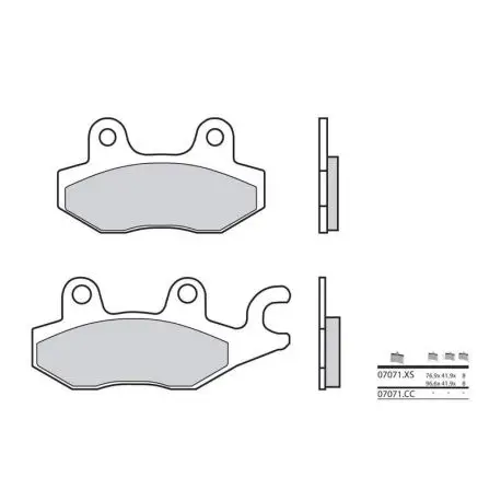 Plaquettes de frein Scooter BREMBO métal fritté 07071XS Acheter Direct