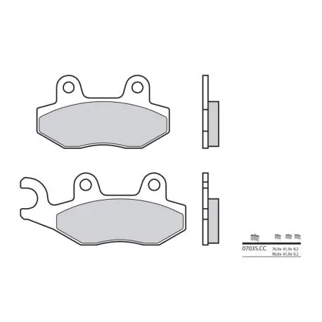 Plaquettes de frein carbone céramique Scooter BREMBO 07035CC Livraison Express
