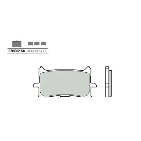 Plaquettes de frein route métal fritté BREMBO 07HO62SA Petit Prix
