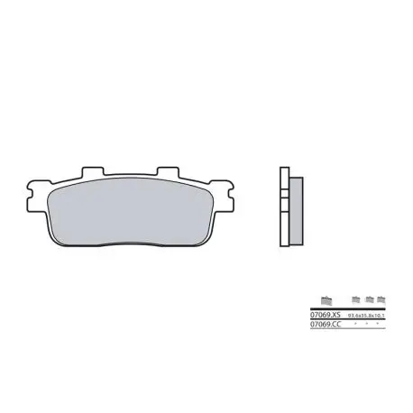 Plaquettes de frein carbone céramique Scooter BREMBO 07069CC Quantité Limitée