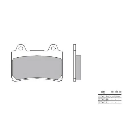 Plaquettes de frein BREMBO 07YA1711 organique Commande En Gros