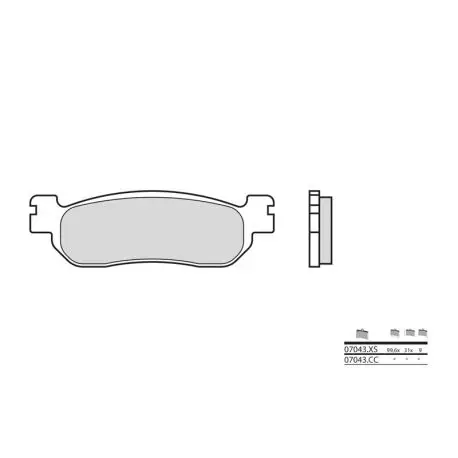 Paiement Sécurisé Plaquettes de frein BREMBO 07043XS carbone céramique organique