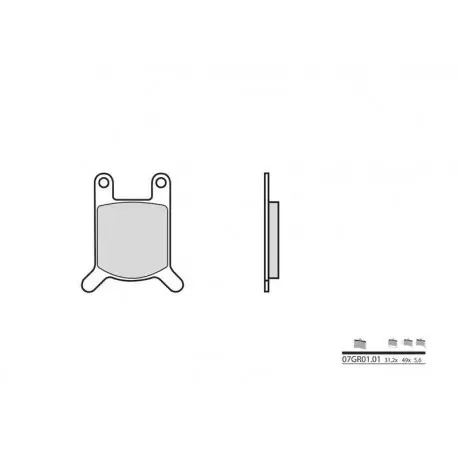 Plaquettes de frein route carbone céramique BREMBO 07GR0101 Réduction