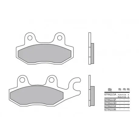 Plaquettes de frein Off-Road métal fritté BREMBO 07YA22SD Super Prix