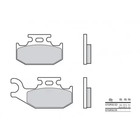 Meilleure Vente Plaquettes de frein Off-Road métal fritté BREMBO 07GR50SD