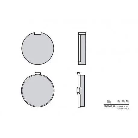 Pas Cher Plaquettes de frein BREMBO route carbone céramique 07GR6319