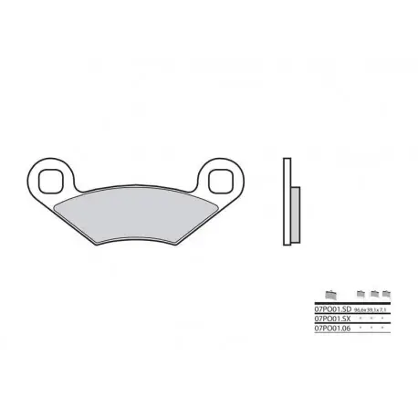 Plaquettes de frein BREMBO Off-Road métal fritté 07PO01SD Authentique
