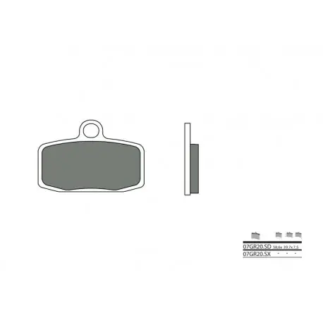 Marque Plaquettes de frein Off-Road métal fritté BREMBO 07GR20SD