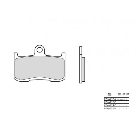 Acheter Direct Plaquettes de frein Racing carbone céramique BREMBO 07KA23RC