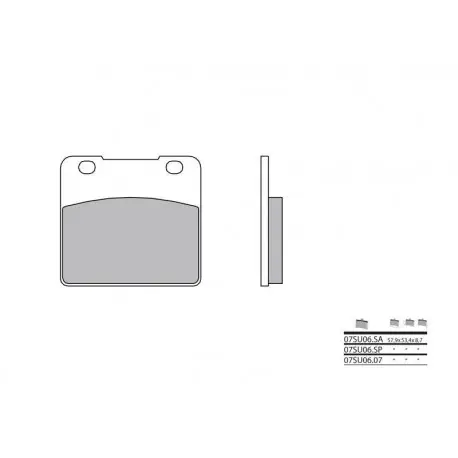 Populaire Plaquettes de frein BREMBO route métal fritté 07SU06SP