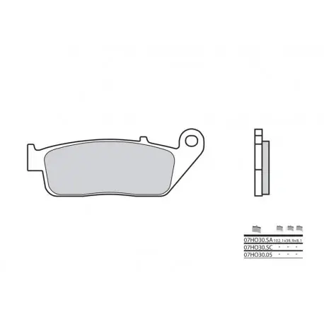 Nouveauté Plaquettes de frein BREMBO route métal fritté 07HO30LA
