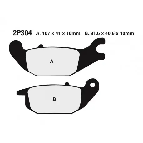 Plaquettes de frein route semi-métallique NISSIN 2P-304NS Solde