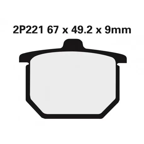 Plaquettes de frein route semi-métallique NISSIN 2P-221NS Petit Prix