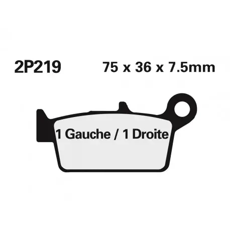 Plaquettes de frein Off-Road semi-métallique NISSIN 2P-219GS Meilleur Prix