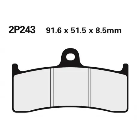 Offre Exclusive Plaquettes de frein route /Off-Road métal fritté NISSIN 2P-243ST
