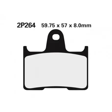 Plaquettes de frein moto NISSIN route semi-métallique 2P264NS Solde