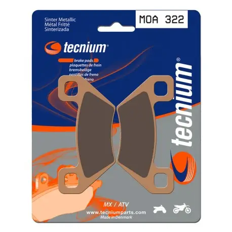 Plaquettes de frein métal fritté MX/Quad TECNIUM MOA322 Retour Gratuit