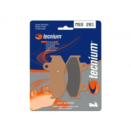 Plaquettes de frein Maxi Scooter métal fritté TECNIUM MSS281 Prix Promo