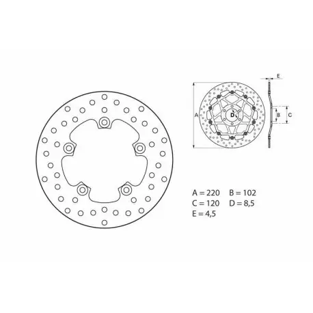 Bon Plan Disque de frein BREMBO Oro rond fixe