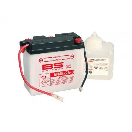 Top Vente Batterie moto BS BATTERY 6 volts Renforcée 6N4B-2A-3