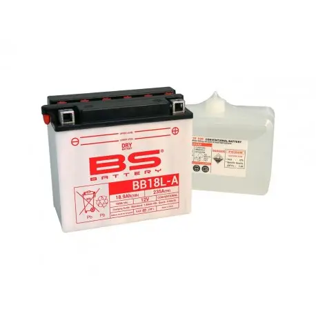 Top Vente Batterie moto BS BATTERY Haute-performance 12 Volts YB18L-A BB18L-A