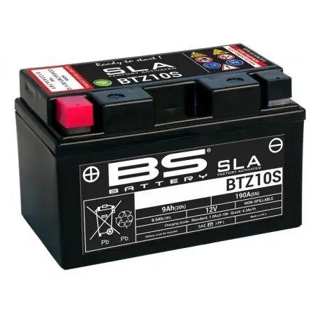 Batterie BS BATTERY SLA sans entretien activé usine YTZ10-S BTZ10S Offre Spéciale