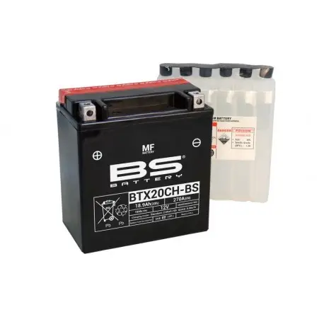 Batterie moto BS BATTERY Haute-performance 12 Volts Sans entretien YTX20CH-BS BTX20CH Usine Directe