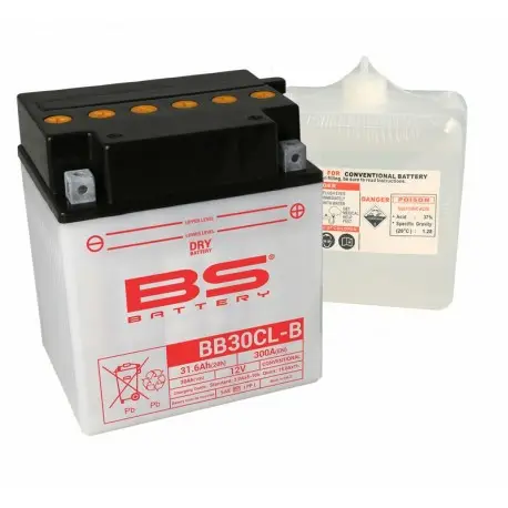Batterie moto BS BATTERY Haute-performance 12 Volts YB30CL-B BB30CL-B Prix Choc