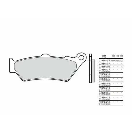 Certifié Plaquettes de frein route métal fritté BREMBO 07BB03SP