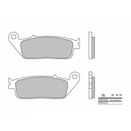 Plaquettes de frein Scooter carbone céramique BREMBO 07074CC Authentique