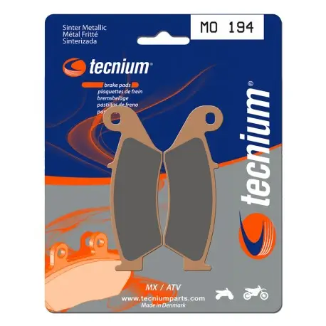 Plaquettes de frein MX / Quad métal fritté TECNIUM MO194 Remise