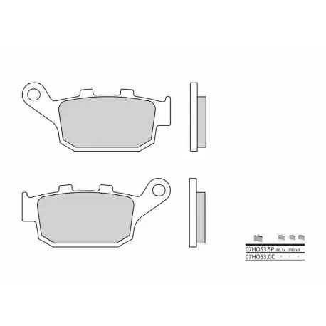 Achetez Aujourd’hui Plaquettes de frein moto route carbone céramique BREMBO 07HO53CC