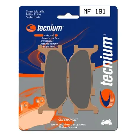 Plaquettes de frein TECNIUM Performance métal fritté MF191 Authentique