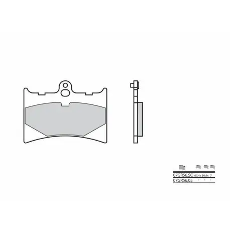 Plaquettes de frein Moto Carbone Céramique BREMBO 07GR5605 Prix Bas